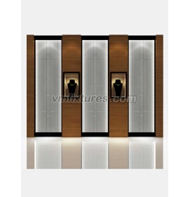 High-End-Design für Ladentheken aus Holz und Glas